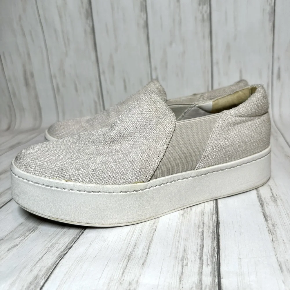 Vince warren beige platform sneakers size 7.5 - Picture 1 of 7